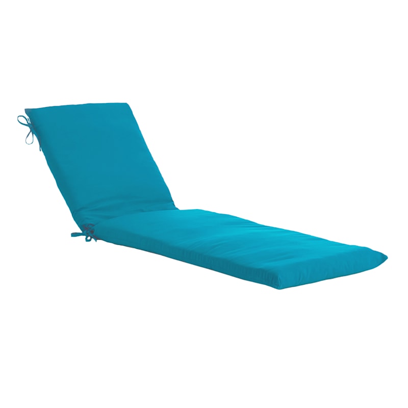 Turquoise Canvas Basic Outdoor Chaise Lounge Cushion
