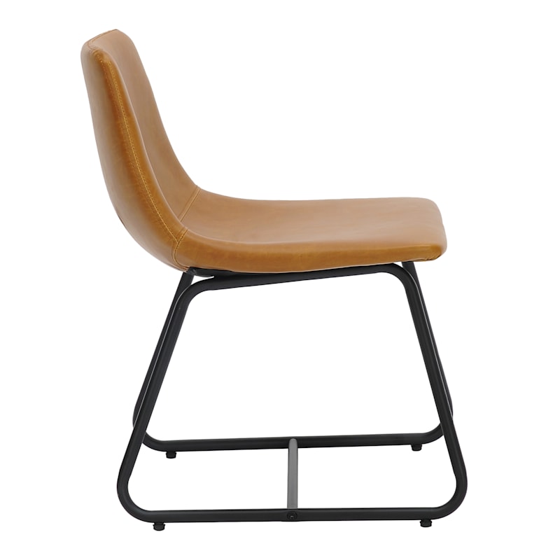 Tiny Dreamers Drake Kids Faux Leather Chair Cognac