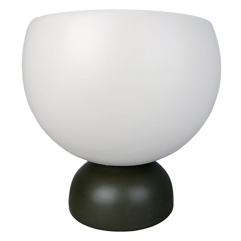 Laila Ali Indoor Mod Black & White Round Ceramic Pot, 9.8"