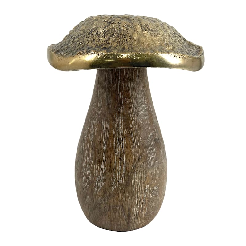 Decorative Gold Top Mushroom, 5"
