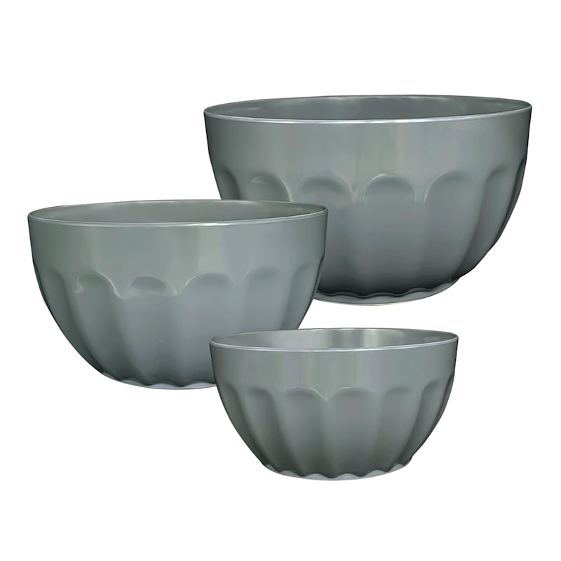 Set of 3 Melamine Mixing Bowls, Blue Sold by at Home