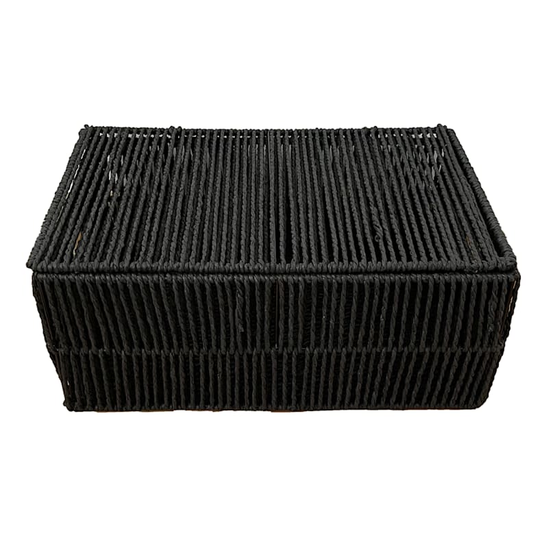 Black baskets for shop storage
