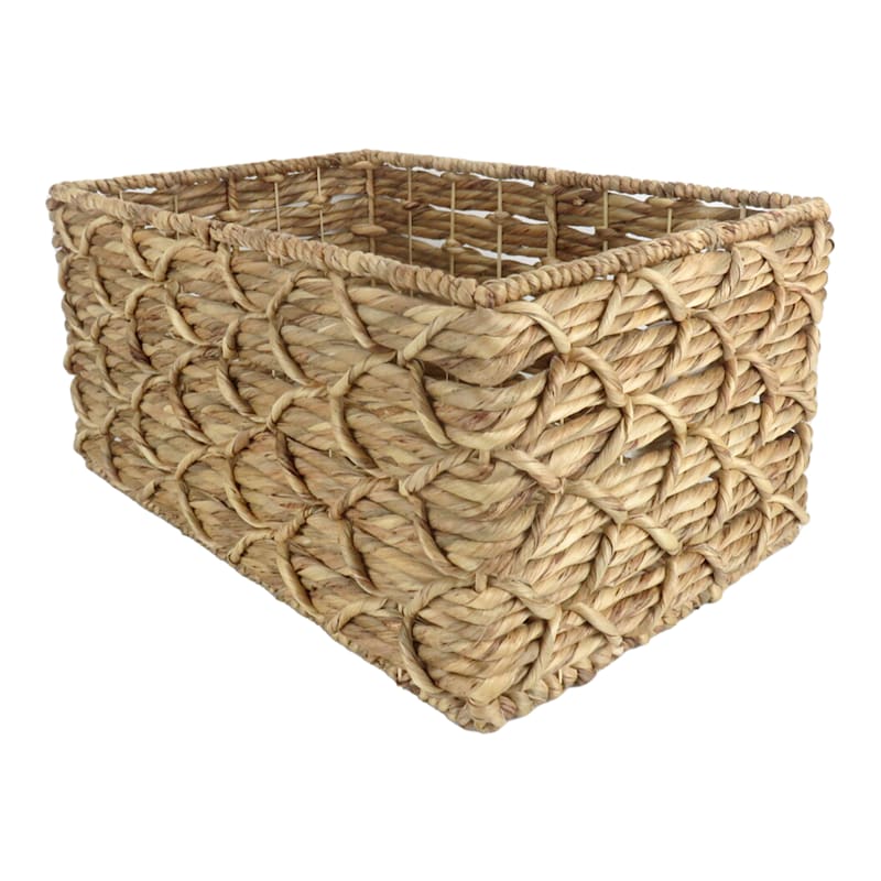 Wicker Rectangular Storage Basket with Lid, Extra Large Storage