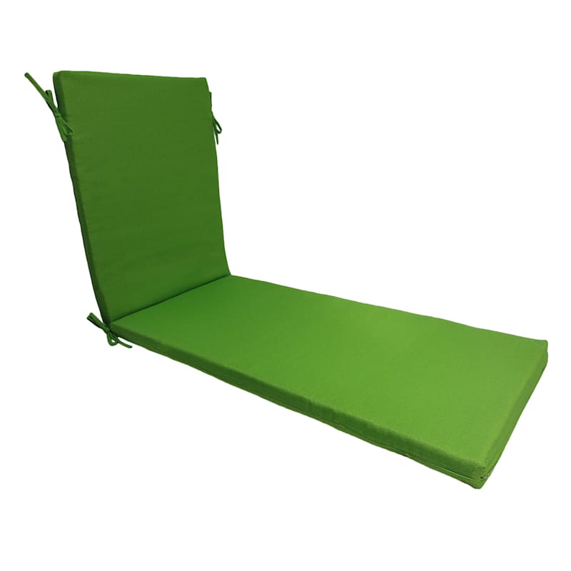 Kiwi Green Canvas Outdoor Basic Chaise Lounge Cushion