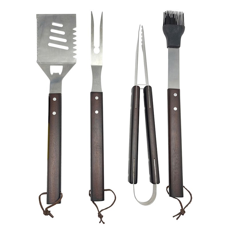 Bistro Wooden Bbq Tool Set