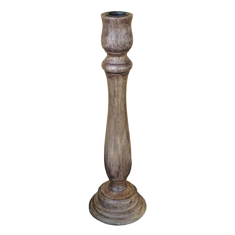 Honeybloom Wooden Traditional Candle Holder, Large