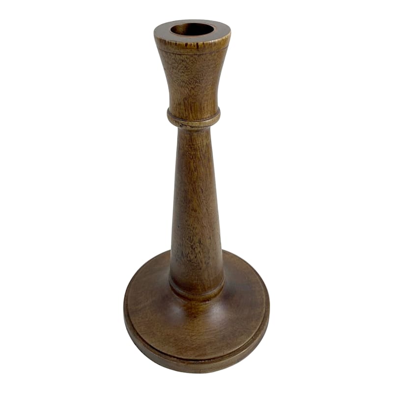 Wood Taper Candle Holder, 8"