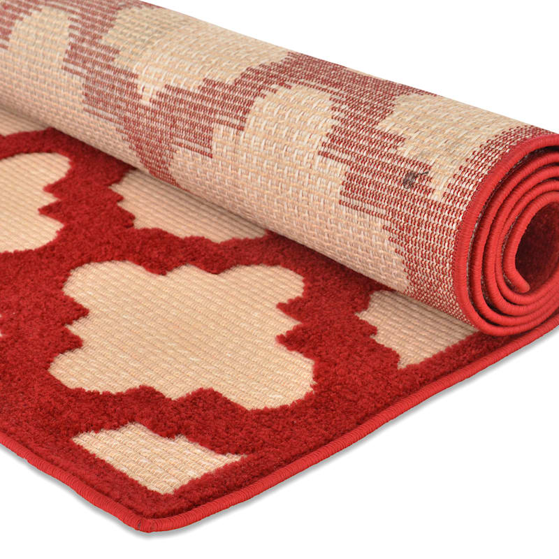 Torino Red Trellis Area Rug 5x7 At Home