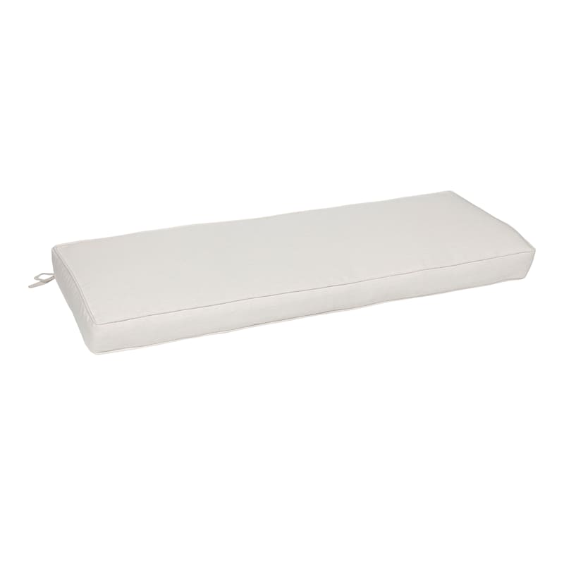 White bench top with cushion