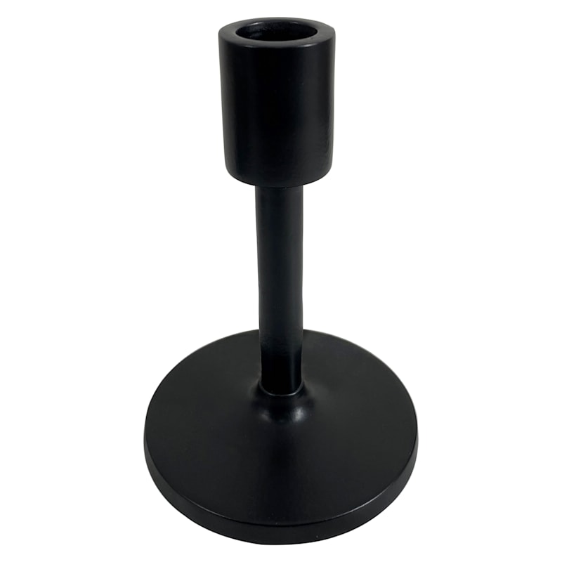 Found And Fable Black Metal Taper Candle Holder 6 3913