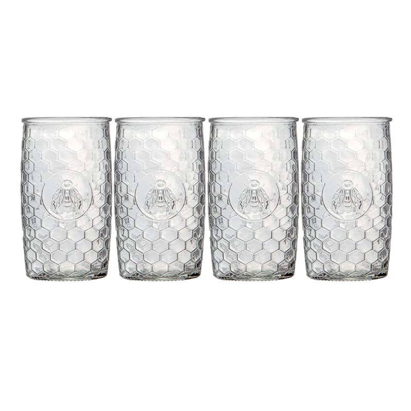 Set of 4 Honeycomb Hiball Glasses