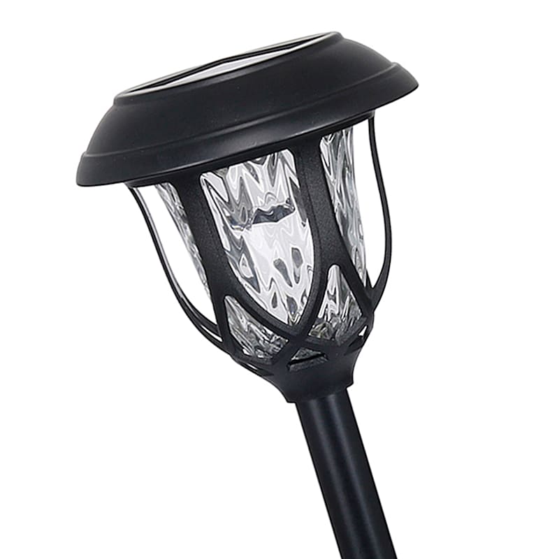 10 Lumens LED Parisian Glass Solar Light, Black