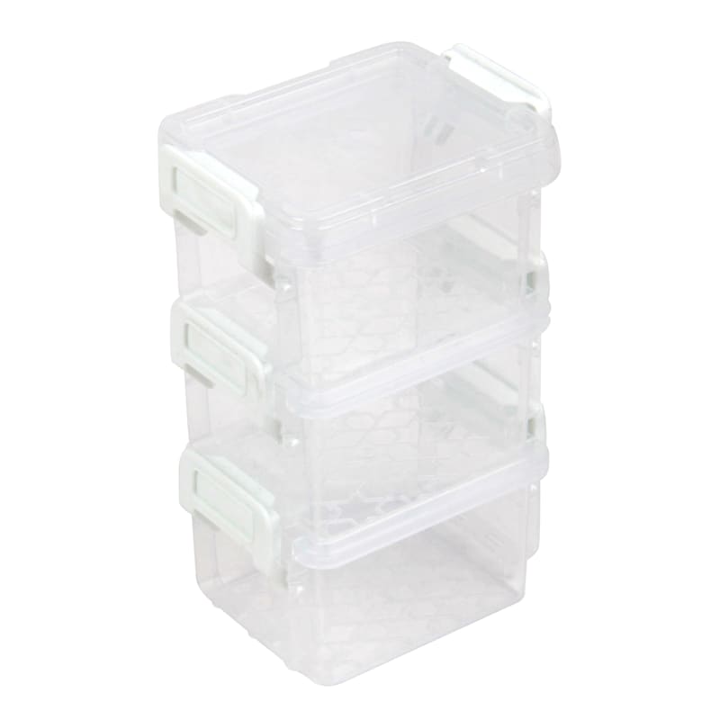 Set of 3 Clear Storage Box, 0.15L, Sold by at Home