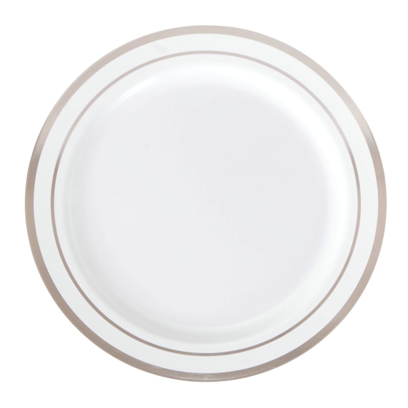 Silver rimmed 2025 dinner plates
