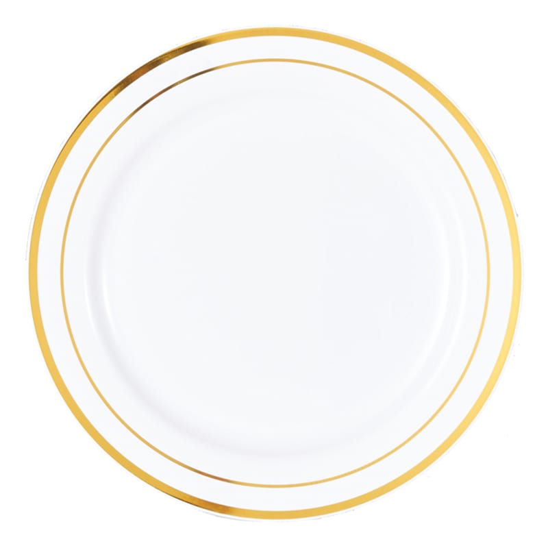 Set of 10 Gold Rim Salad Plates