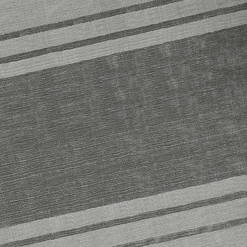 (A483) Laila Ali Albion Grey Striped Woven Area Rug, 8x10