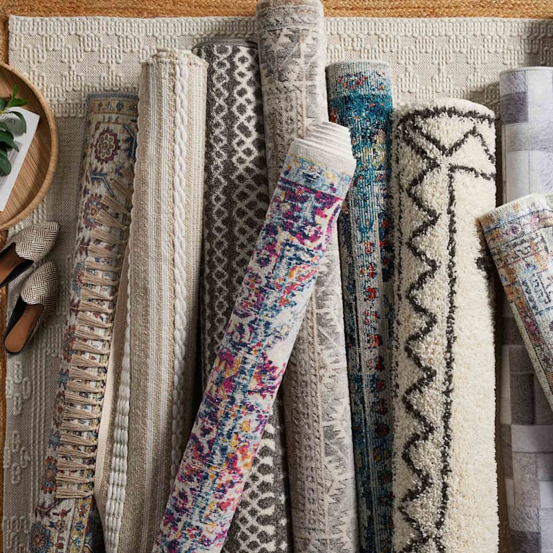 (B669) Found & Fable Goa Ivory Tribal Handmade Area Rug, 5x7