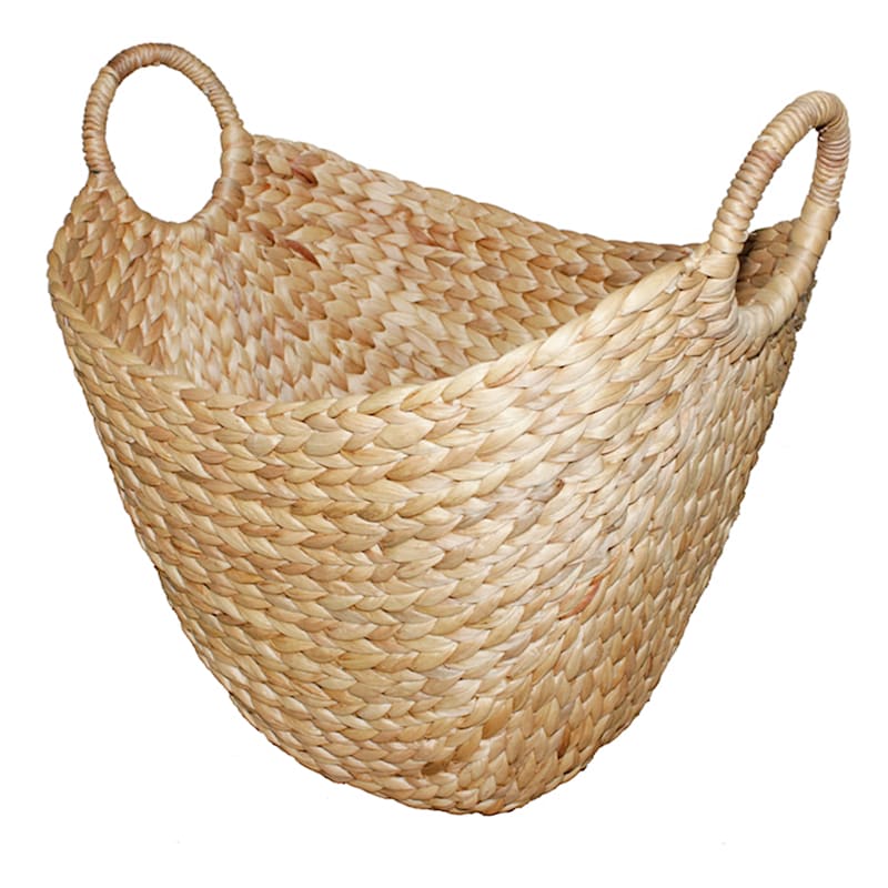 Water Hyacinth Boat Shape Basket L