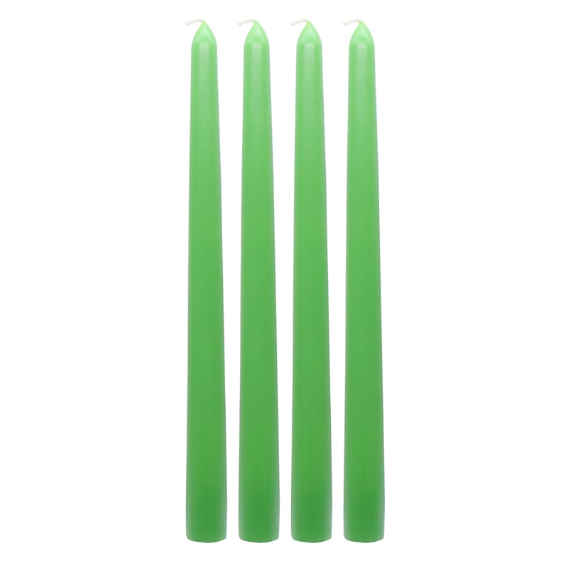Willow Crossley 4-Pack Green Taper Candles, 10"