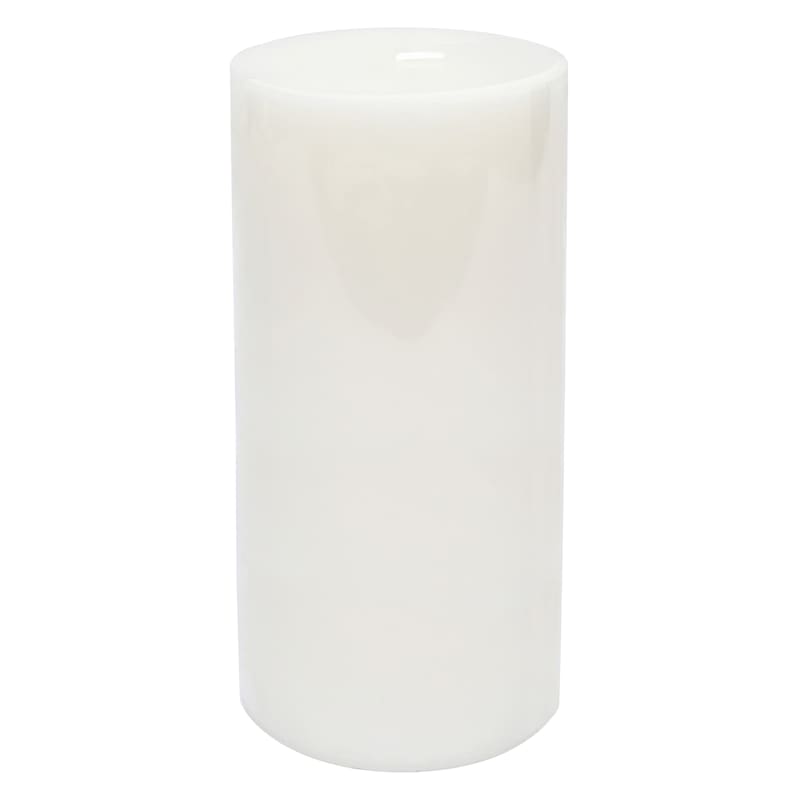 Willow Crossley White Unscented Pillar Candle, 6"