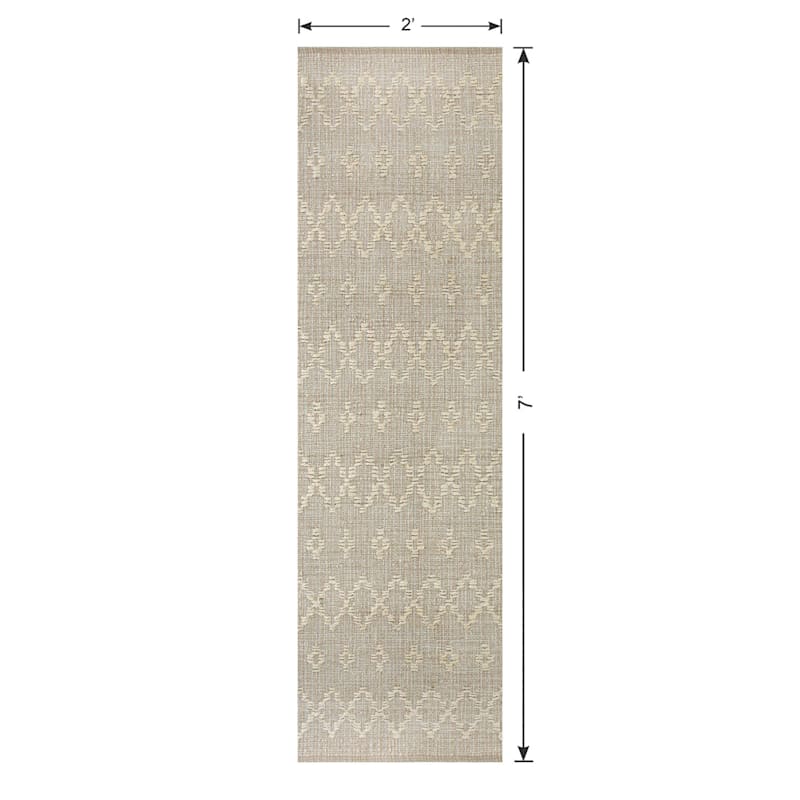 Honeybloom Denali Neutral Flatweave Runner, 2x7, Jute Sold by at Home