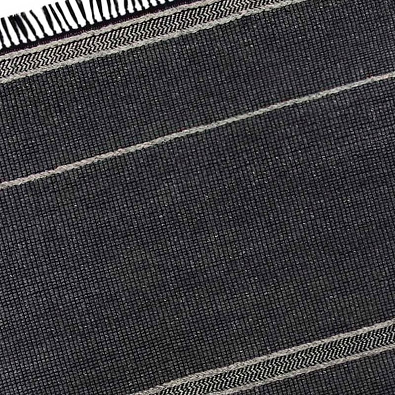 Hutton Black Flatweave Tassel Area Rug 5x7 Black Rugs At Home