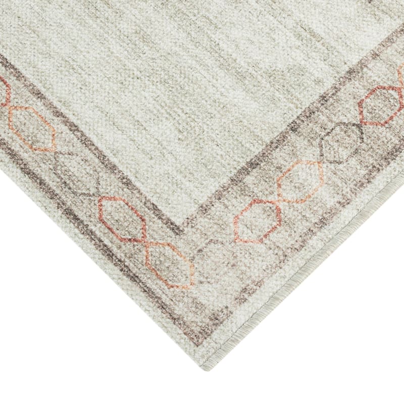 (B830) Pink Multicolor Tribal Washable Area Rug, 8x10