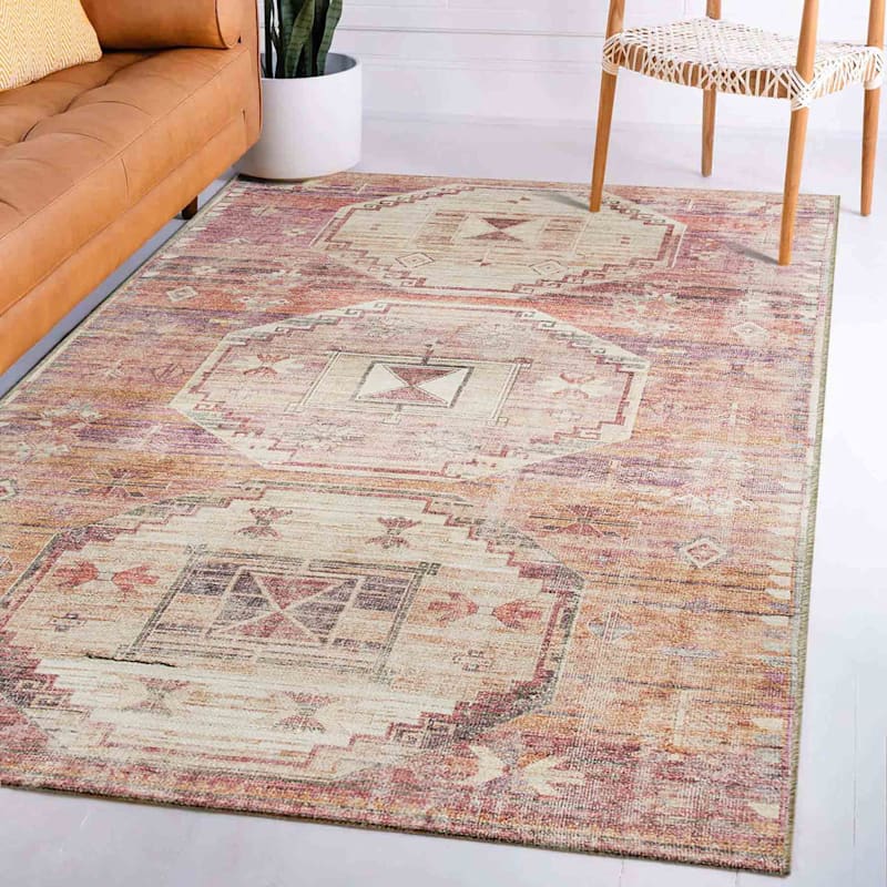 3X4 Tribal Machine Washable Printed Area Rug for any Room, Home Decor