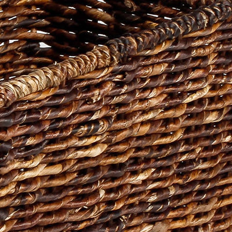 Woven Abaca Tapered Storage Basket, Medium