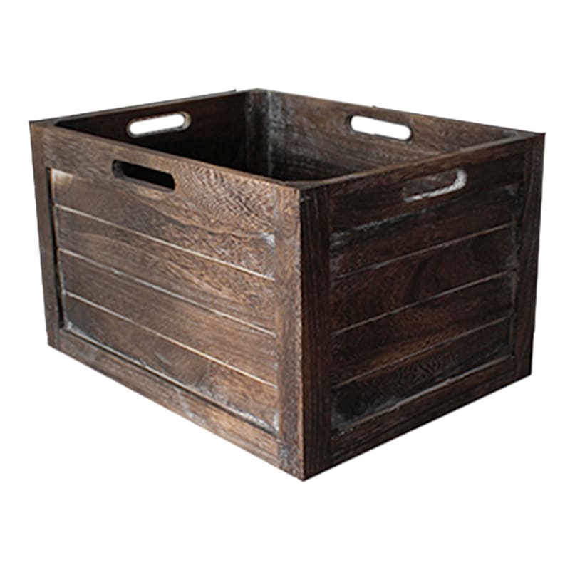 Brown Wooden Crate, Small