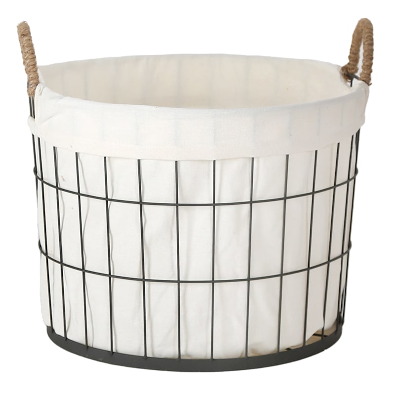 Lined wire basket top