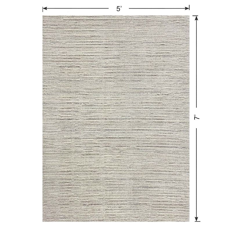 Honeybloom Denali Neutral Flatweave Area Rug, 5x7, Jute Sold by at Home