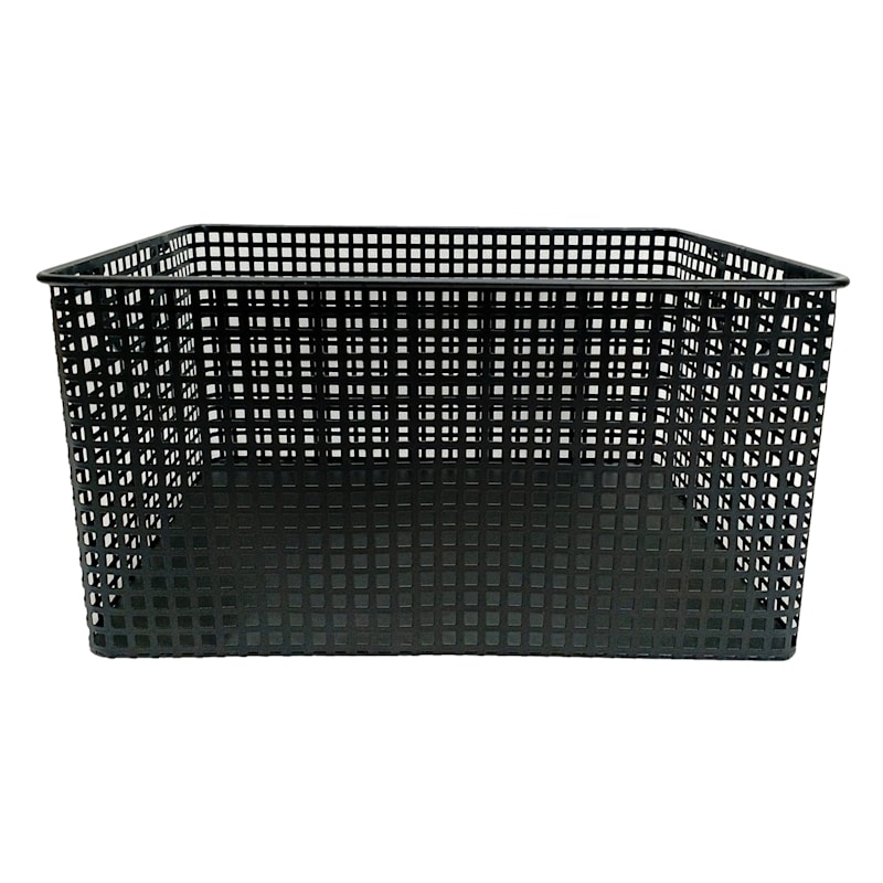 Crosby St. Straton Black Rectangle Storage Basket, Small Sold by at Home