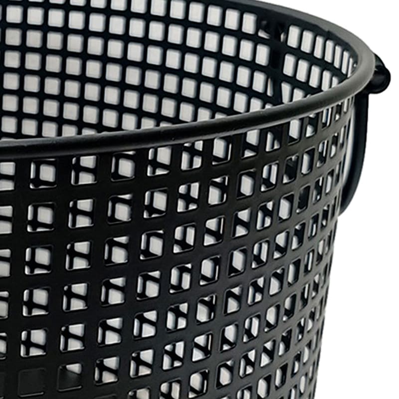 Crosby St. Straton Black Round Metal Storage Basket, Small