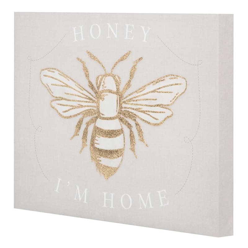 Home I\'m Honey Art, Canvas Wall 14x11 Honeybloom