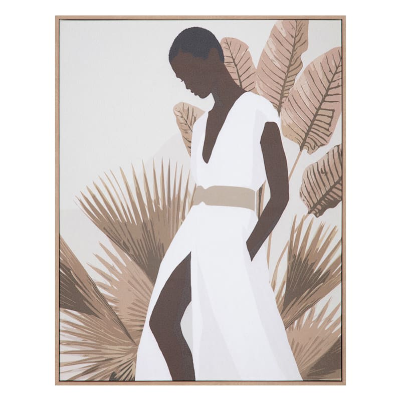 Framed Palm Lady Canvas Wall Art, 22x28
