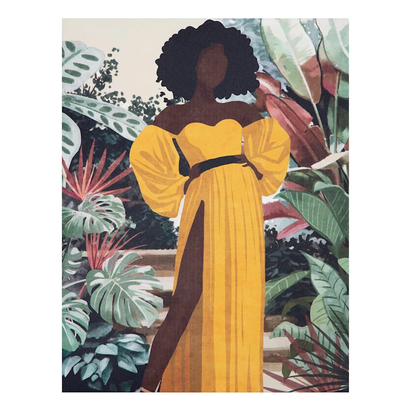 Lady In Yellow Canvas Wall Art, 16x20
