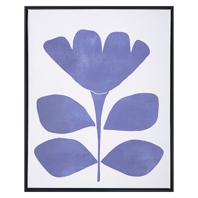 Tracey Boyd Framed Blue Floral Canvas Wall Art, 16x20