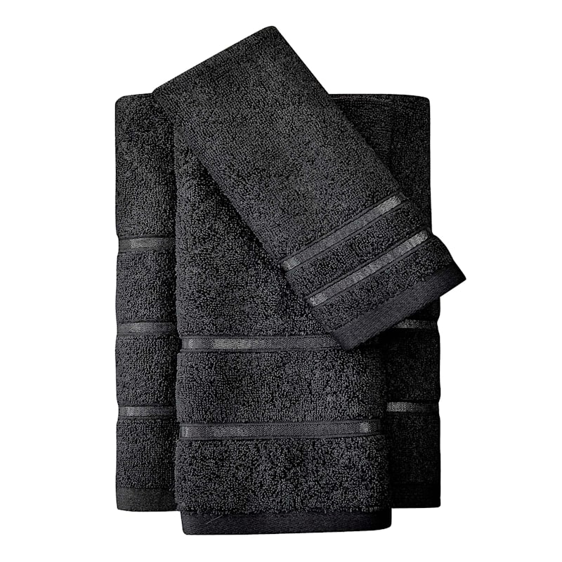 Providence Sterling Black Cotton Bath Towel 27x52