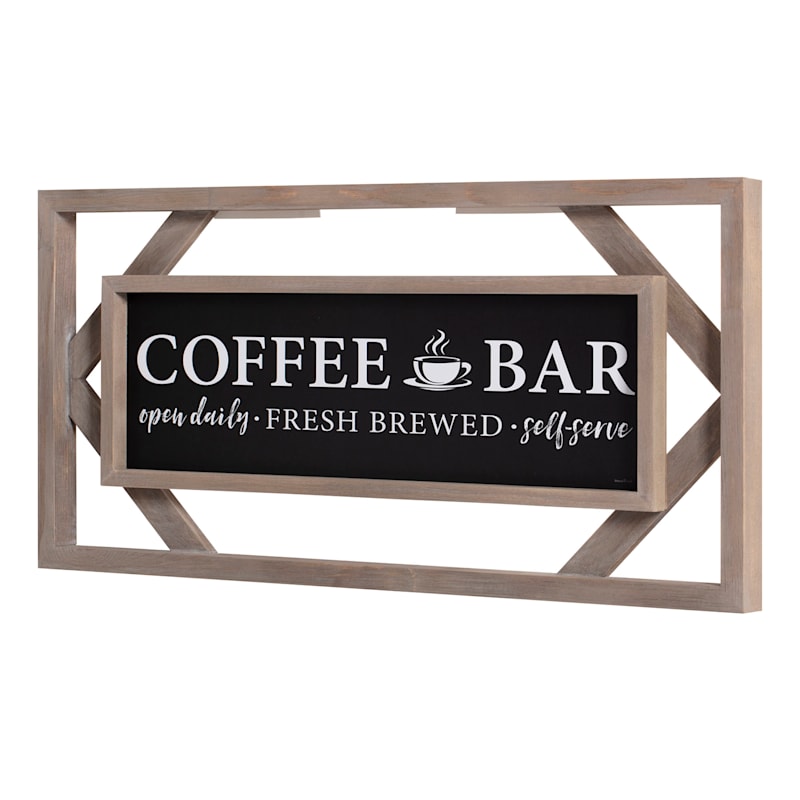 Coffee Bar Wall Decor, 23x11