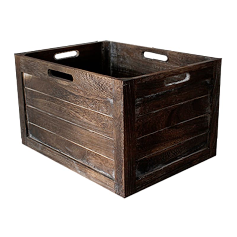 Brown Wooden Crate, Medium