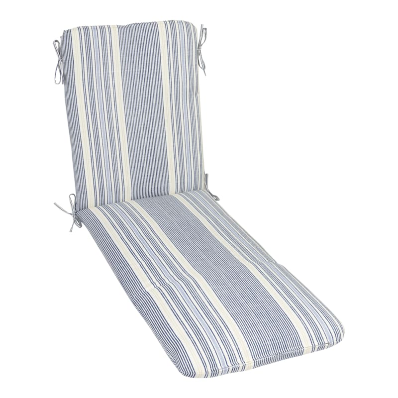 Calisto Striped Outdoor Basic Chaise Lounge Cushion