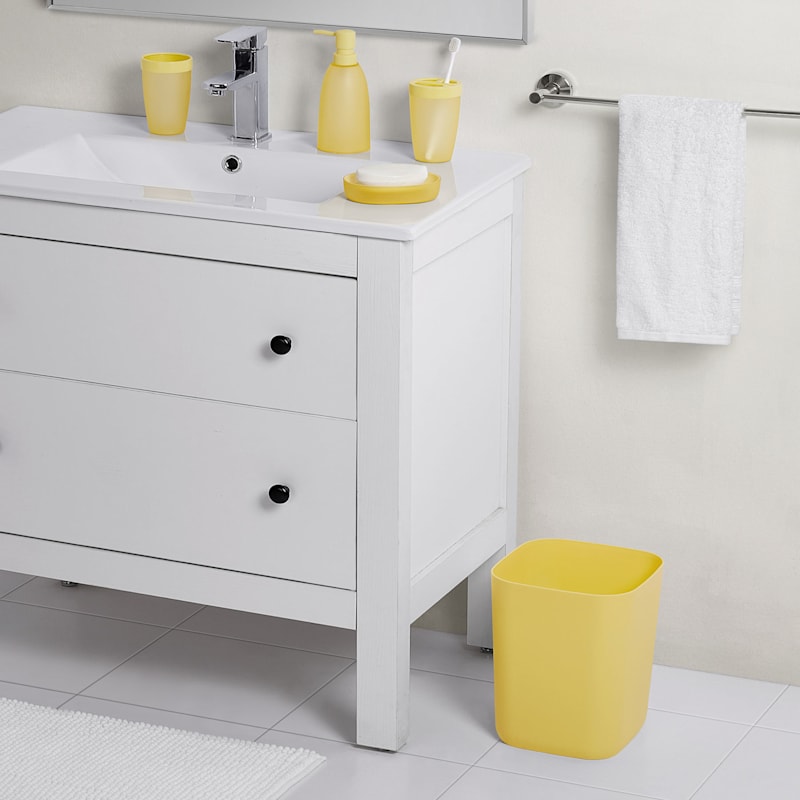 Better Trends Trier 5 Piece Stainless Steel Bath Accessories Set - Yellow, Size: 5 Piece Set