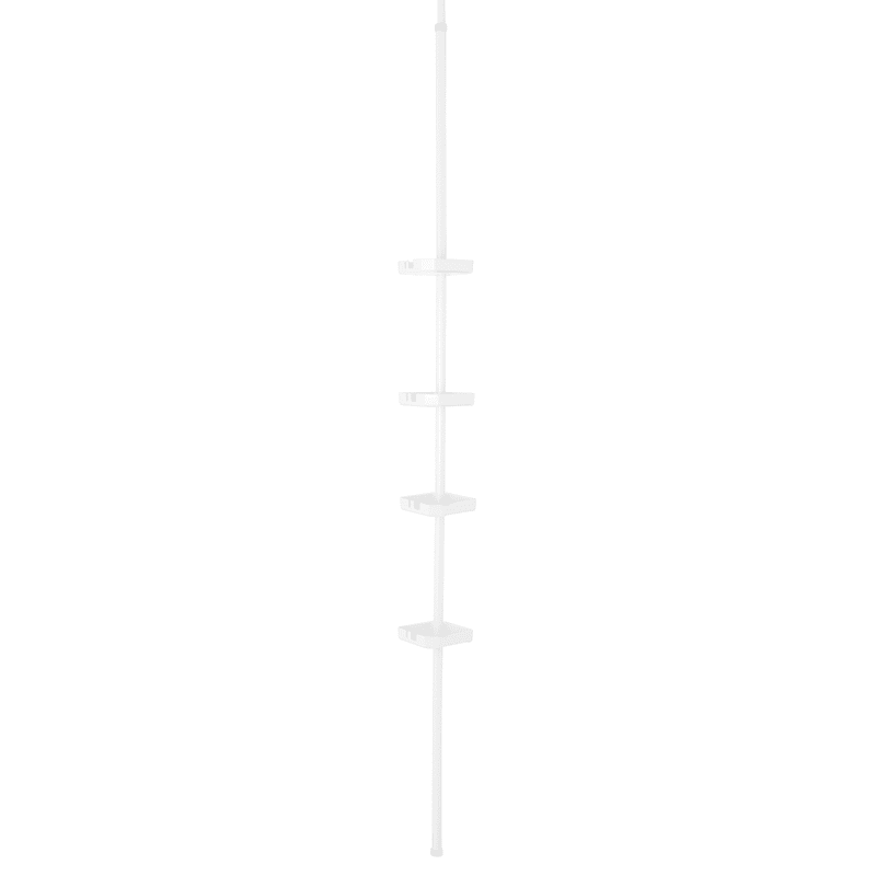 White - 4-Tier Corner Tension Pole Shower Caddy (10) - new items