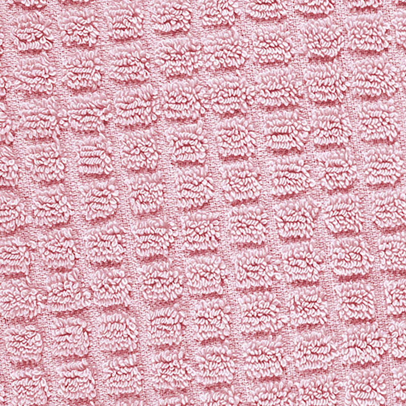 at Home Cotton Grid 27 x 52 Pink Bath Towel