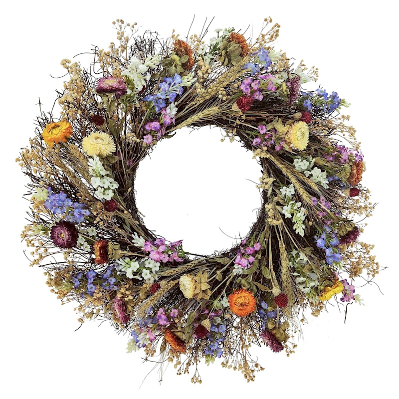 Willow Crossley Mixed Dried Floral Wreath, 22"