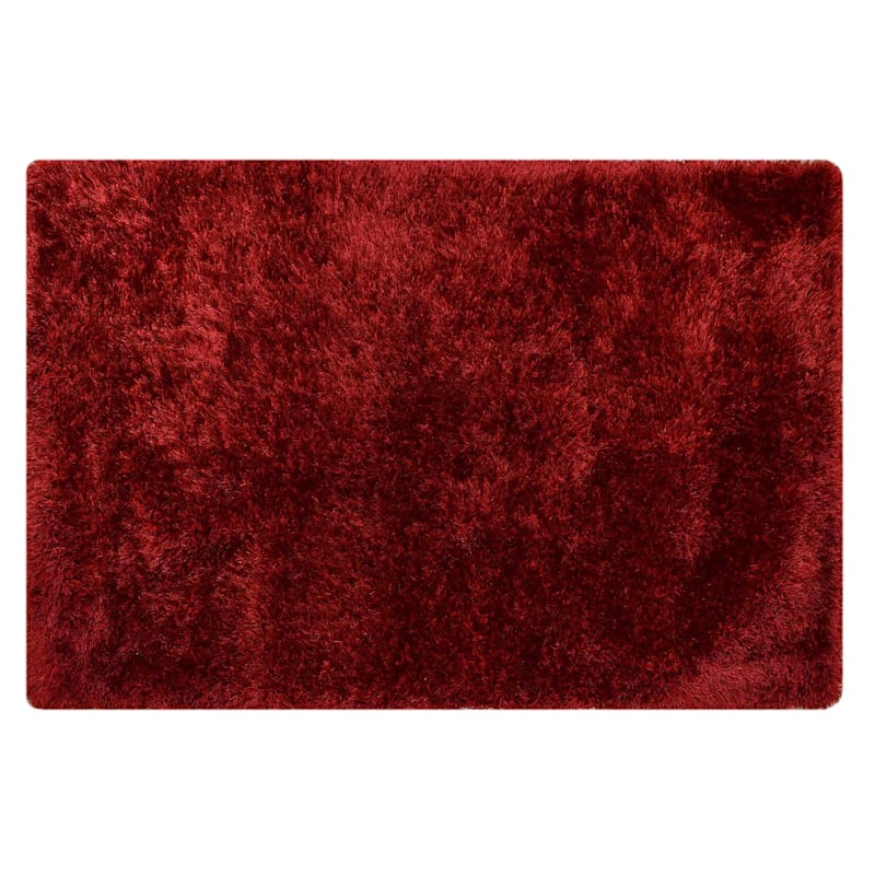 (C197) Eve Red Shag Accent Rug, 3x5