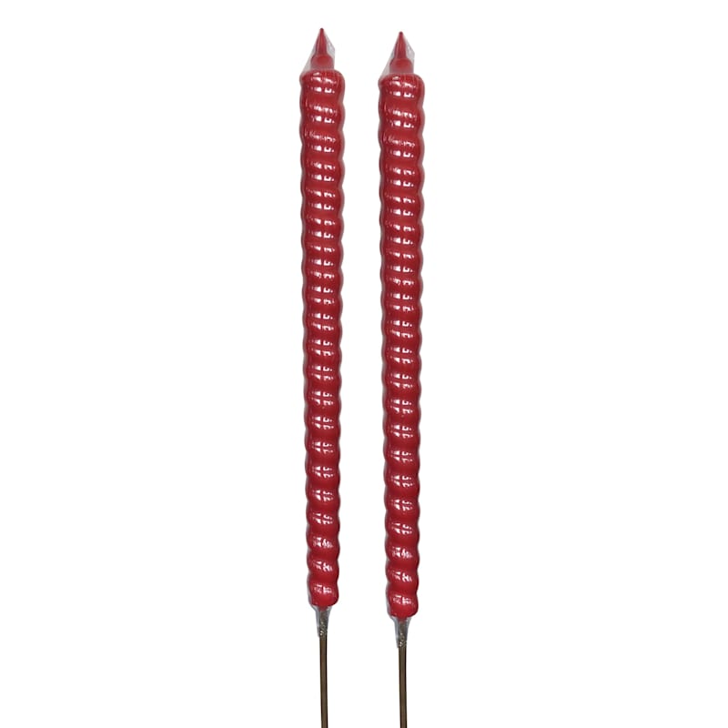 2-Pack Red Citronella Flare Candles, 7.5oz