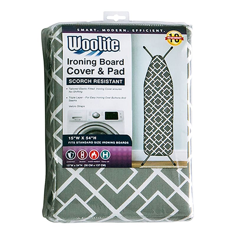 Premium Gray Wool Ironing Board Cover 24X60X1/8 - 7426933974811