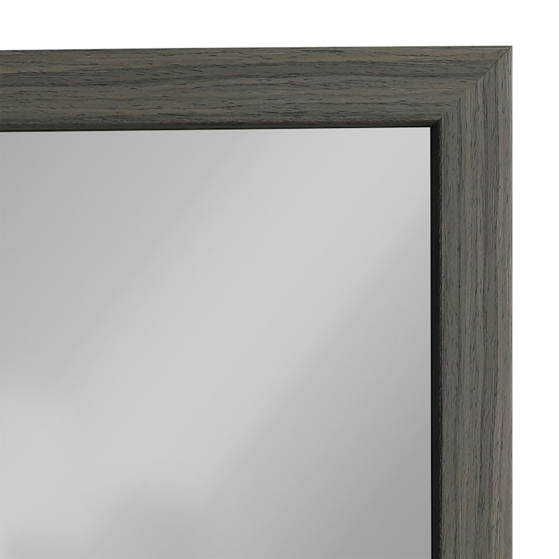 Grey Wash Thin Framed Leaner Mirror, 24x58